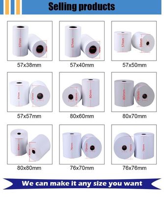 Offset Printing Compatible Thermal Receipt Paper 80*80mm 57*40mm for Writing Paper