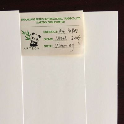 Pulping Type Chemical-Mechanical Pulp C2s 80gsm-250gsm Art Paper matt in ream package