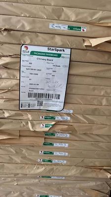 Offset Printing Compatible Wood Pulp White FBB C1S Ivory Board Paper for Packaging