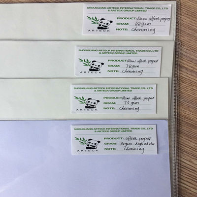 Cream Woodfree Offset Paper for Notebook 98%-110% Brightness Industrial Chemical
