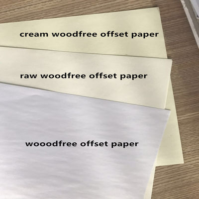 Offset Printing Compatible Cream Woodfree Paper Made of Wood Pulp from Baiyun Mill