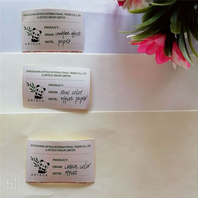Offset Printing Compatible Cream Woodfree Paper Made of Wood Pulp from Baiyun Mill