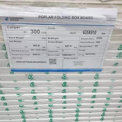 Other Gift Craft 250g300g Coated One Side C1s/fbb Folding Box Board for Making Postcard