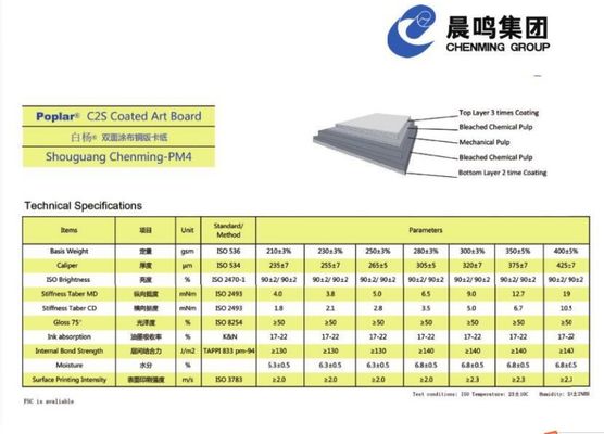 White Virgin Pulp One Side Coated Ivory Board for Paper Packaging Solutions from Mill