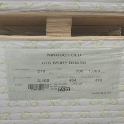 Coated Ningbo Fold C1S Ivory Board 190-400gsm for Professional Laser Printing